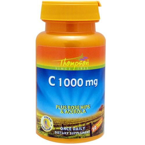 ビタミンC サプリメント 1000mg 30粒 ローズヒップ＆アセロラ配合