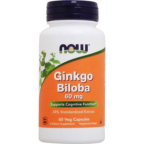 ギンコビロバ イチョウ葉 エキス 60mg 60粒 NOW