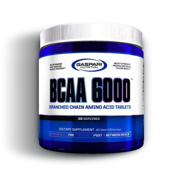 BCAA 6000 （ロイシン強化型分岐鎖アミノ酸） 180粒 Gaspari Nutrition ...