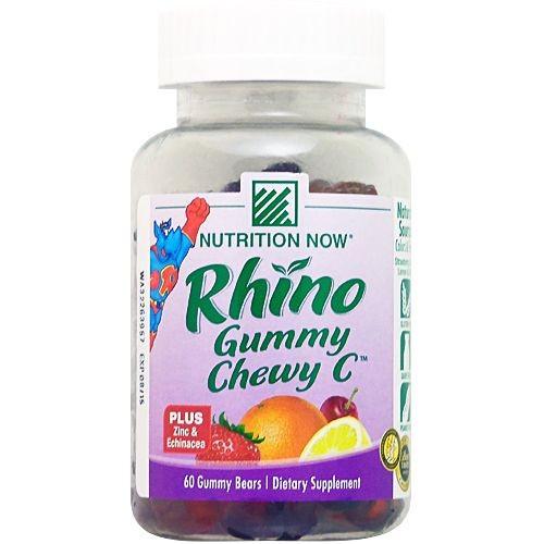 お子様用 ライノ グミ チューイーC ビタミンC、亜鉛、エキナセア配合  ストロベリー、オレンジ、レ...