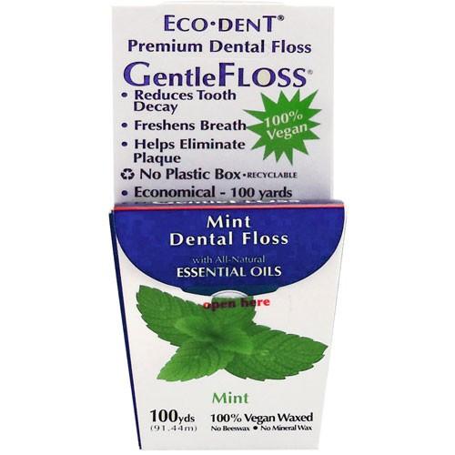 エコデント ジェントルフロス プレミアム デンタルフロス エッセンシャルオイル配合 91.44m 1...