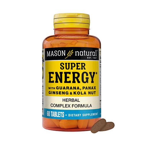 スーパーエナジー（ガラナ、高麗人参、コーラナッツ）60粒  Mason Vitamins メイソンビ...