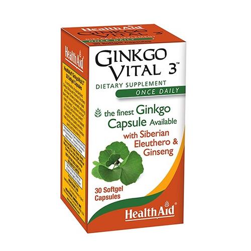 ギンコバイタル3（イチョウ・高麗人参・エゾウコギブレンド） 30粒 Ginkgo Vital 3 H...