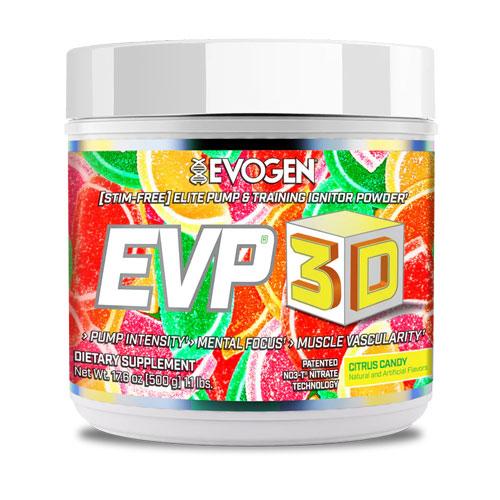 EVP 3D  ノンスティム プレワークアウト シトラスキャンディ 500g  EVOGEN エボジ...