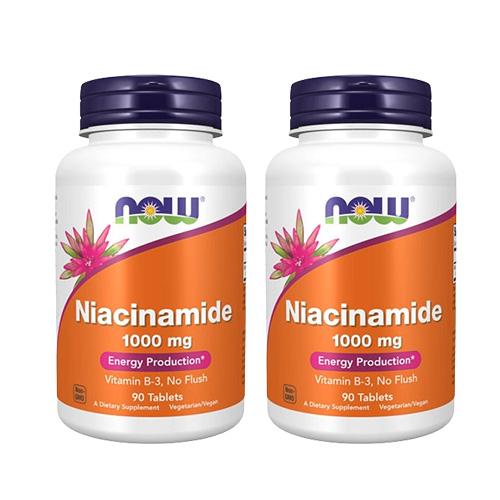 【2個セット】ナイアシンアミド 1000mg 90粒ｌエネルギー やる気 ビタミンB3 ナイアシン ...