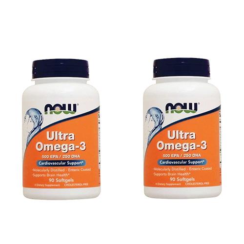 【2個セット】ウルトラ オメガ3 EPA＆DHA  90粒 コレステロールフリー Now Foods...