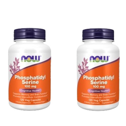 【2個セット】お得サイズ  ホスファチジルセリン 100mg 120粒 NOW