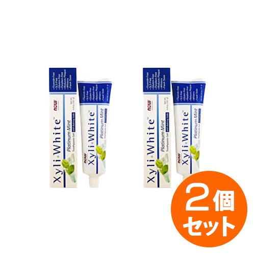 【2個セット】キシリホワイト ハミガキジェル プラチナムミント（重曹・キシリトール配合） 歯磨き粉ｌ...