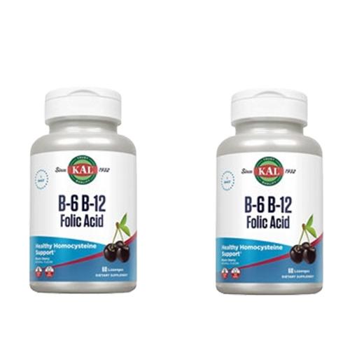 【2個セット】ビタミンB6、B12＆葉酸トローチ（ホモシステインバスター） B-6, B-12, F...