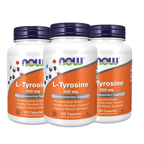 【3個セット】［ お得サイズ ］ Lチロシン 500mg L-Tyrosine 500mg 120粒...