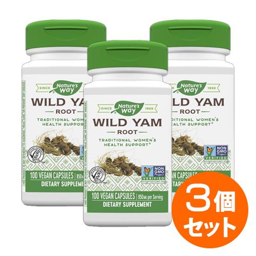 【3個セット】ワイルドヤム（メキシコヤマイモ） 女性から高リピート率の人気ハーブ 100粒    サ...