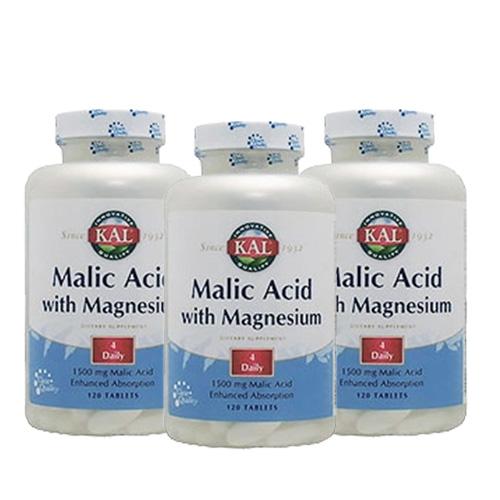 【3個セット】リンゴ酸 ＆ マグネシウム Malic Acid with Magnesium 120...