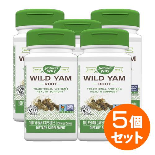 【5個セット】ワイルドヤム（メキシコヤマイモ） 女性から高リピート率の人気ハーブ 100粒     ...
