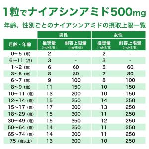 ナイアシンアミド (ビタミンB3) 500mg...の詳細画像4