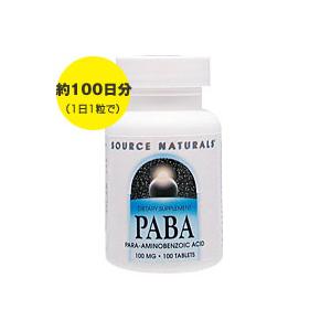 Source Naturals（ソースナチュラルズ）PABA 100mg 100粒 ビタミンB群 タ...