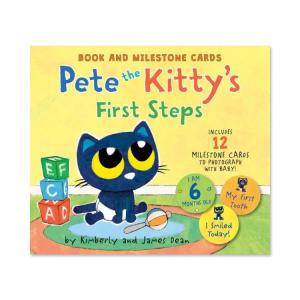 【洋書】ピートザキティ ファースト ステップ: ブック アンド マイルストーンカード Pete the Kitty's First Steps: Book and Milestone Cards｜supplefactory