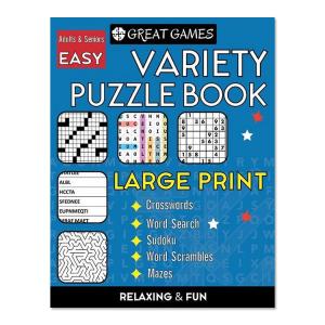 【洋書】大人とシニアのためのバラエティパズルブック [ジェイコブ・ストーン] Variety Puzzle Book for Adults and Seniors [Jacob Stone]