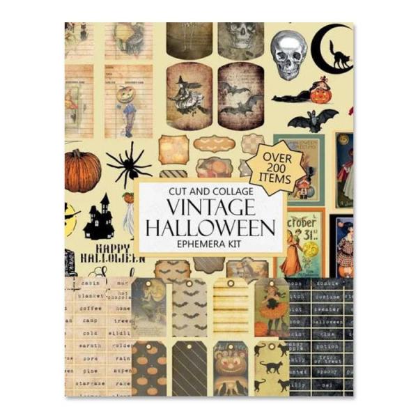 【洋書】ヴィンテージ・ハロウィン・カット・アンド・コラージュ・エフェメラ・キット Vintage H...