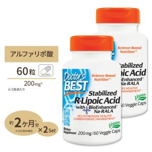 [2個セット] R-リポ酸 200mg 60粒 Doctor's BEST（ドクターズベスト）｜supplefactory