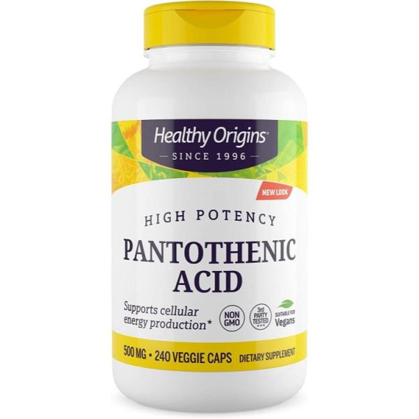 ヘルシーオリジンズ パントテン酸 500mg ( 240ベジカプセル) Healthy Origin...