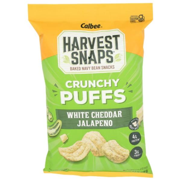 [6個セット]カルビー ハーベスト スナップス クランチー パフス ホワイト チェダー ハラペーニョ...