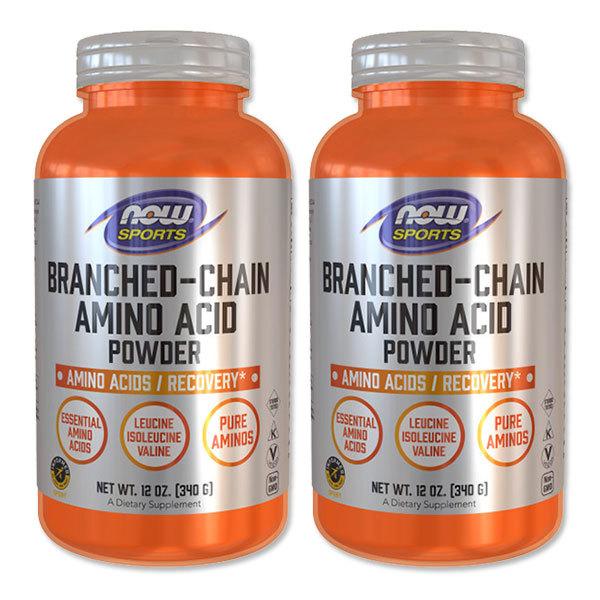 ナウフーズ BCAA(分岐鎖アミノ酸)パウダー 340g 2個セット NOW Foods ナウスポー...