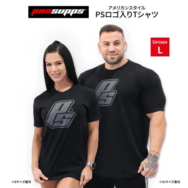 プロサップス クラシックPSロゴ入り Tシャツ ブラック Lサイズ Prosupps CLASSIC...