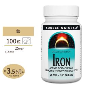 鉄 サプリ 25mg 100粒 ソースナチュラルズ