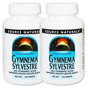 [2個セット] ソースナチュラルズ ギムネマシルベスタ (ギムネマ酸25%) 450mg 120粒 Source Naturals Gymnema Sylvestre 450mg 120tablet