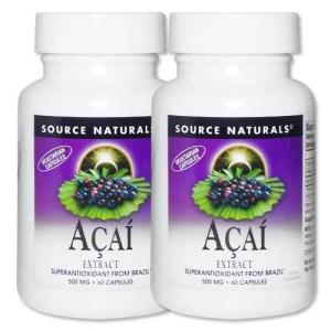 [2個セット] ソースナチュラルズ アサイーエキス 500mg 60粒 Source Naturals Acai Extract 500mg 60Capsules｜supplefactory