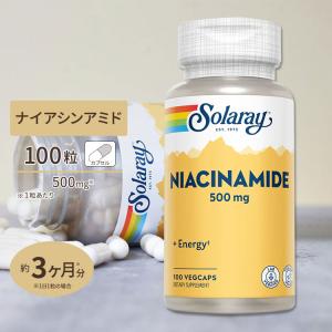 ソラレー ナイアシンアミド サプリメント 500mg 100粒 Solaray Niacinamide ベジカプセル ビタミンB3 with アロエベラ｜supplefactory