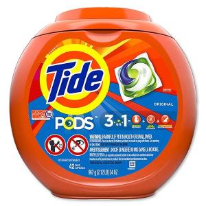 タイド Tide ポッド カプセル 42個入り heターボ 3in1 オリジナル ランドリー 洗剤 シミ取り 防臭衣類用洗剤｜supplefactory
