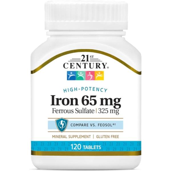 21st Century 鉄65mg硫酸鉄325mg 120粒 21st Century Iron ...