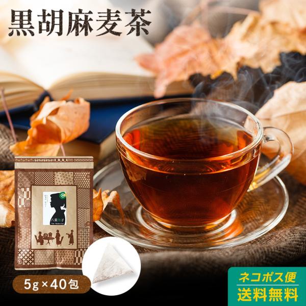 胡麻麦茶 黒胡麻たっぷり麦茶 5g×40包 黒ごま ティーパック ノンカフェイン 麦茶 むぎちゃ ム...