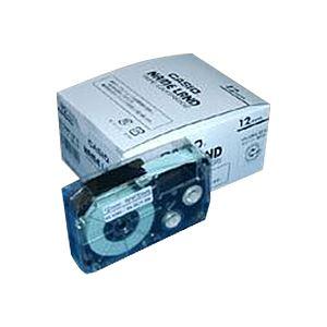（まとめ） カシオ ネームランド用テープカートリッジ 8m 5巻入 XR-12WE-5P-E 白 黒...
