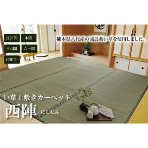 い草 上敷き/ラグマット 〔糸引織 本間10畳...の詳細画像1