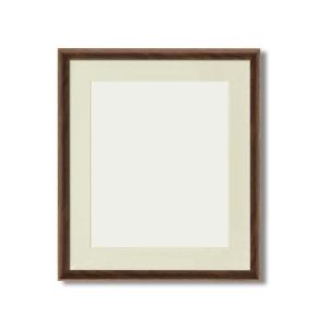 軽量 水彩額縁 フレーム F8号 ブラウン 壁掛けひも UV 紫外線カットアクリル マット付き 化粧箱入り 額縁 額