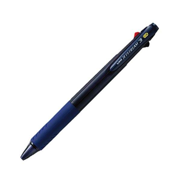 (まとめ) 三菱鉛筆 3色ボールペン ジェットストリーム3 0.38mm 軸色（透明ネイビー） SX...