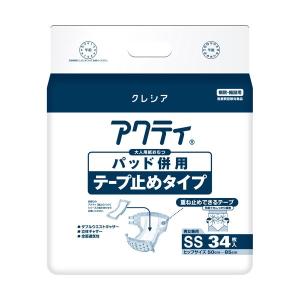 日本製紙 クレシア アクティパッド併用テープ止めタイプ SS 1セット（102枚：34枚×3パック）｜supplement-k