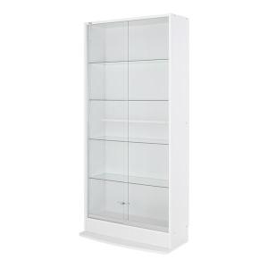 コレクションケース/収納棚 〔ワイド 引き戸ハイタイプ 本体 奥行39cm