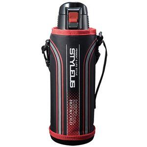 〔20個セット〕 スポーツマグボトル/水筒 〔1L レッド〕 温・冷両用 魔法瓶仕様 ワンタッチ中栓 『スタイラス ネオ』