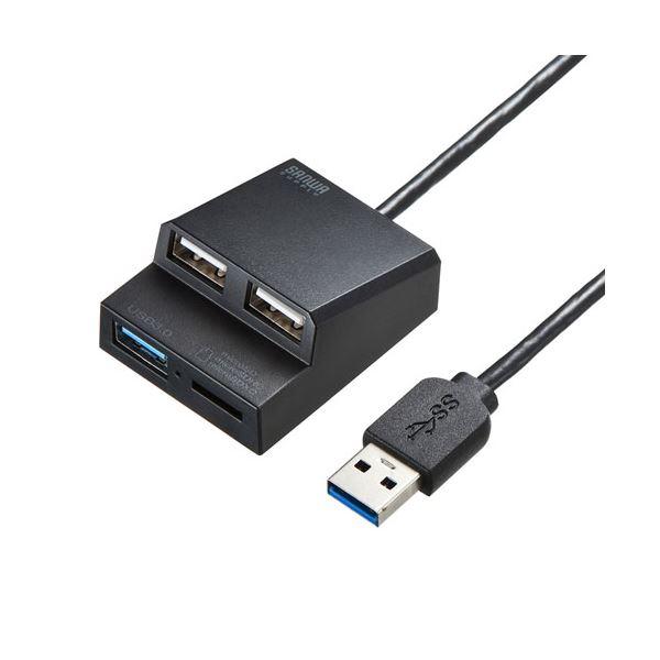 サンワサプライ USB3.2Gen1+USB2.0コンボハブ カードリーダー付き USB-3HC31...