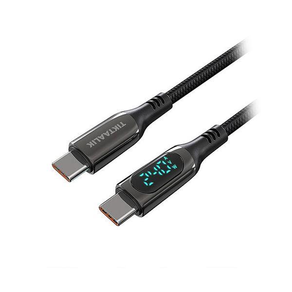 TIKTAALIK LCDディスプレイ付き 240W PD USB-C to Cケーブル （1.5m...