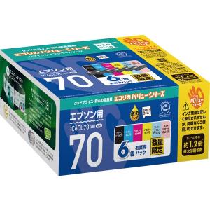 IC6CL70 エコリカ ECI-E70V-6P エコリカ リサイクルインク さくらんぼ 6色パック 互換