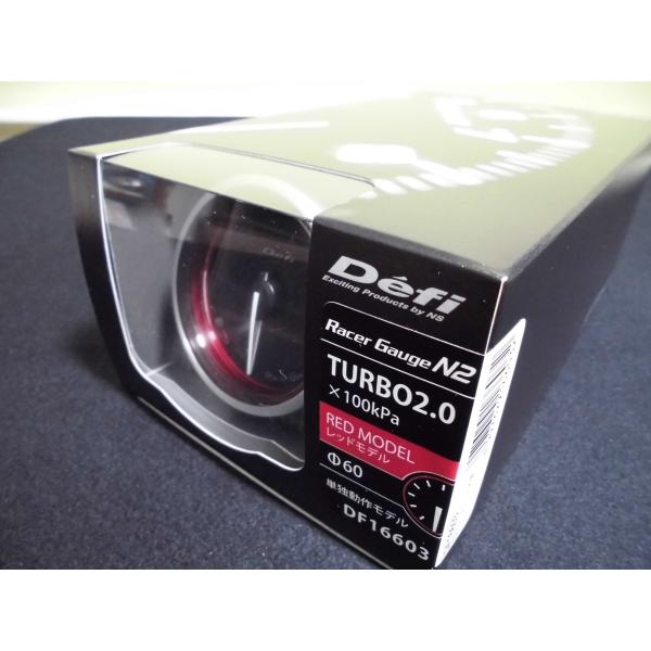 希少品!! Defi　Racer Gauge デフィ レーサーゲージ　N2 60φ（レッド）ターボ計...