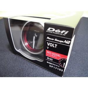 Defi　Racer Gauge デフィ レーサーゲージ　N2 60φ（レッド）電圧計  DF17103