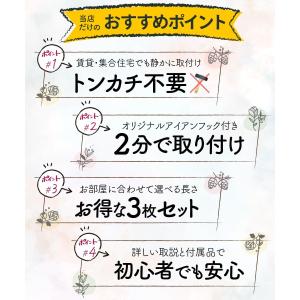 【2分で取付】賃貸OK ウォールシェルフ 3枚...の詳細画像3