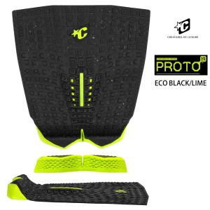 CREATURES OF LEISURE クリエイチャーデッキパット PROTO1.4 次世代トラクション （ECO BLACK / LIME）3 PIECE TRACTION｜surf-alphas