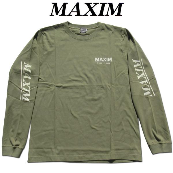 MAXIM マキシム オリジナルロングスリーブＴシャツ 5.6oz（ライトオリーブ） マキシムウエッ...