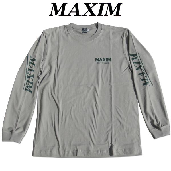 MAXIM マキシム オリジナルロングスリーブＴシャツ  5.6oz（ストーングレー） マキシムウエ...